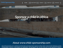 Tablet Screenshot of child-sponsorship.com